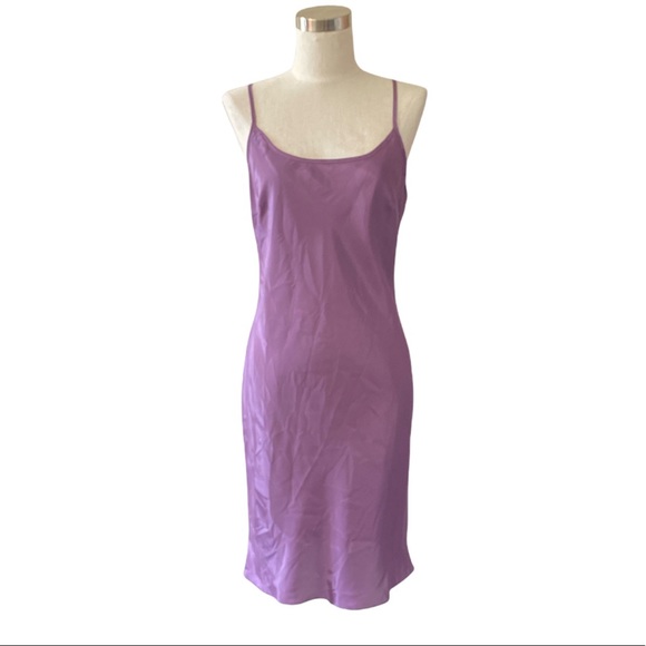 Gorgeous! Italian Designer Production Sample; Purple Slip&Cowl-Neck Dress! EUC! - Picture 11 of 16